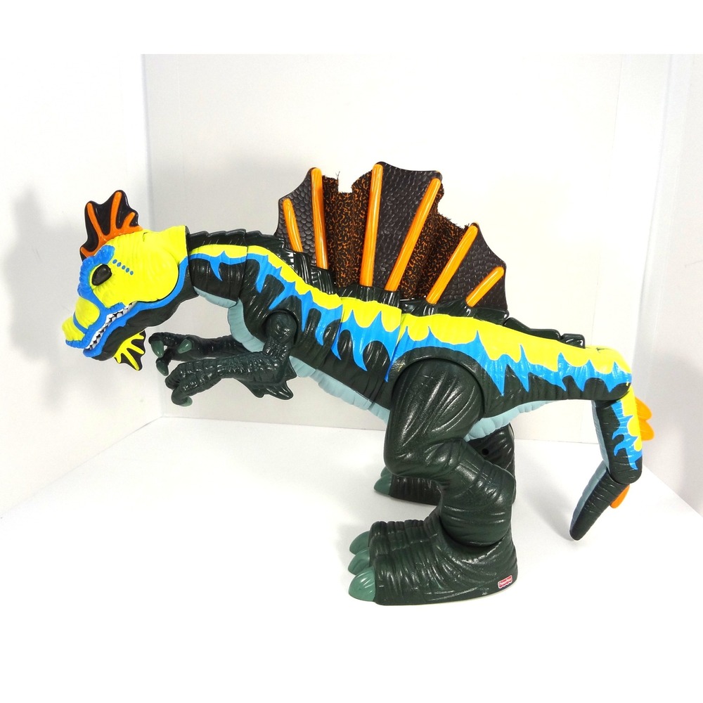 Two Large Dinosaurs-Jurassic World Mosasauras & Fisher Price Spinosauras